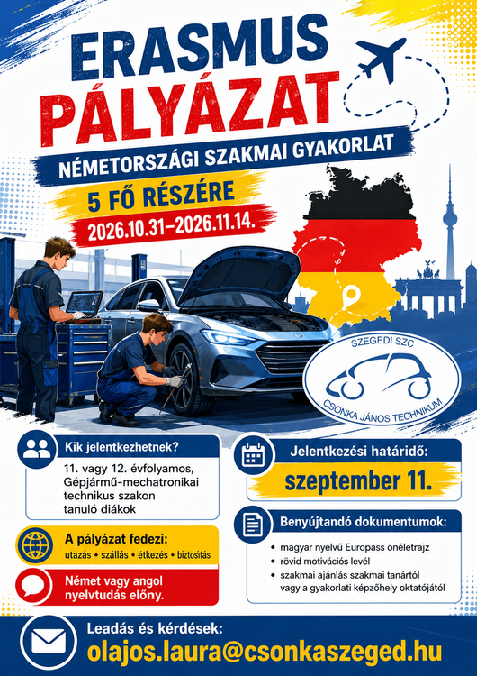 ERASMUS+ pályázat